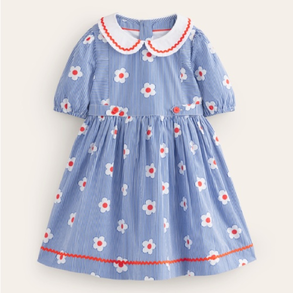 Mini Boden Collared Sailor Dress Size 3-4T